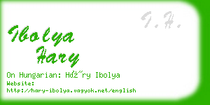 ibolya hary business card